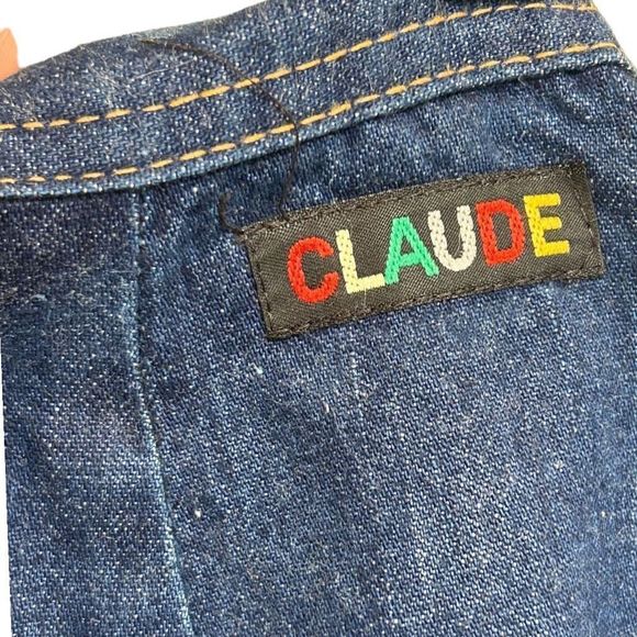 Vintage Claude Women's Back & Mid Slit Midi A-line Denim Skirt Blue Size 7/8 - Picture 5 of 16